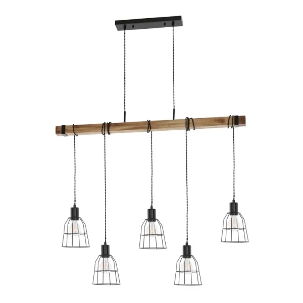 Lampa LOFT Ponte dł. 100cm 5xE27 | czarny