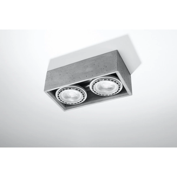 Betonowy plafon QUATRO 2 SL.0884 szary 2xGU10/ES111