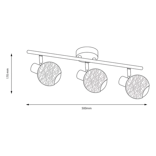 Lampa sufitowa DEX 3xE14