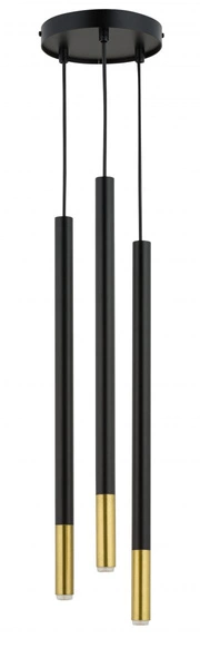Nowoczesna lampa wisząca SOPEL DUE 3 czarny/złoty 33257