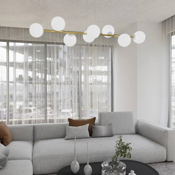 Lampa wisząca Emibig GRAVITY 8 WH GOLD 1242/8