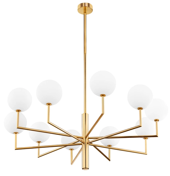 Nowoczesny Żyrandol FEME wys. 110cm 10xG9 14W IP20 | Złoty