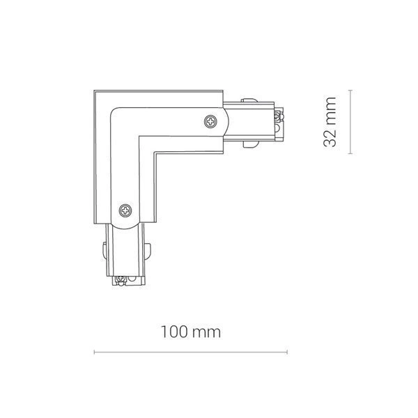 Łącznik kątowy prawy 90 stopni CTLS POWER L CONNECTOR RIGHT BLACK (L-R) 8228