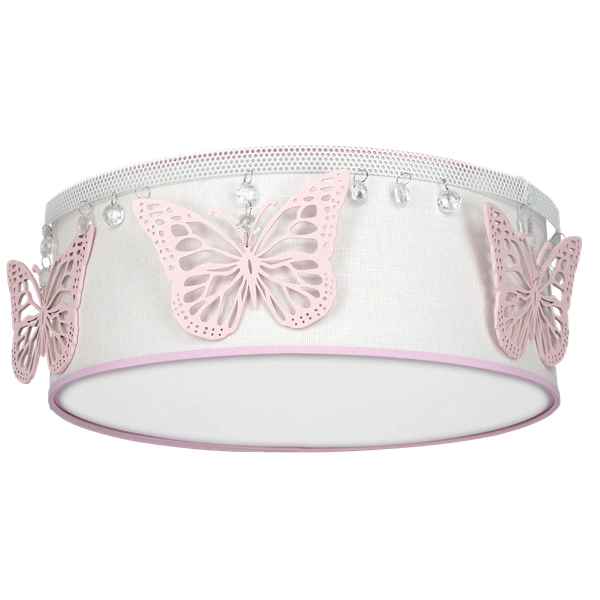 Lampa sufitowa PAPILLON, biały/różowy, 2x60W E27, MLP8283