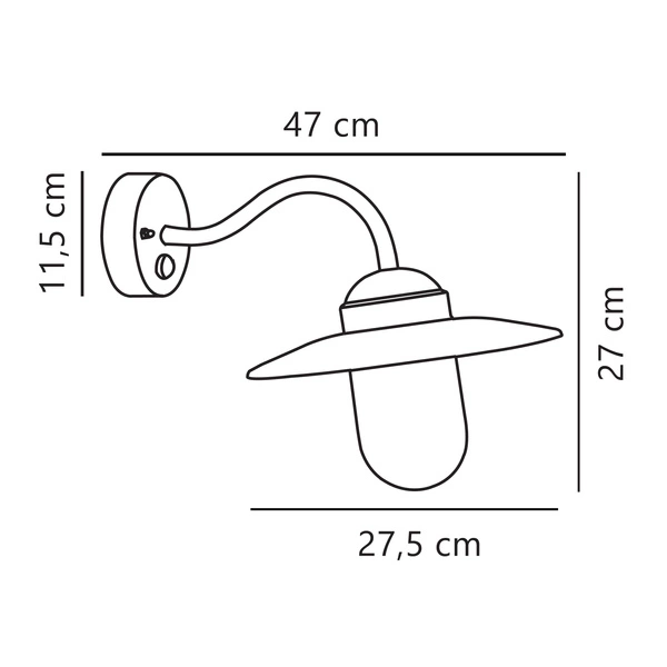 Kinkiet LUXE E27 60W Metal | Zardzewiały