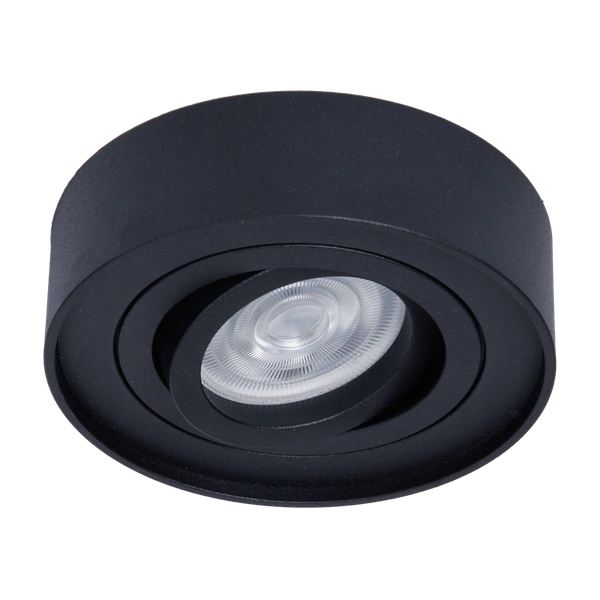 Oprawa podtynkowa NUSA Round Black wys. 5cm | czarny