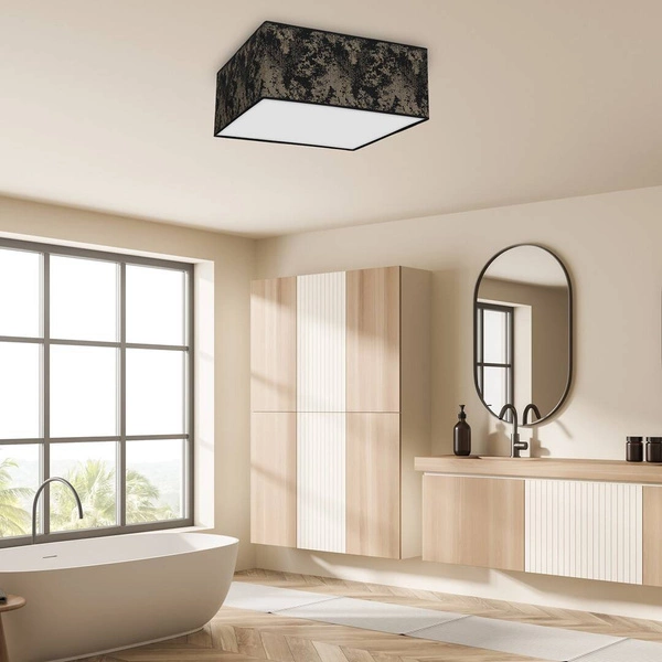 Lampa sufitowa SATINO, 50cm, czarny/złoty, 3x60W E27, MLP7315