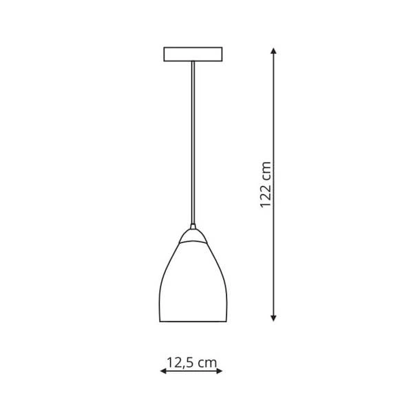 Lampa wisząca NIKI, chrom/dymiony, 1x40W E14