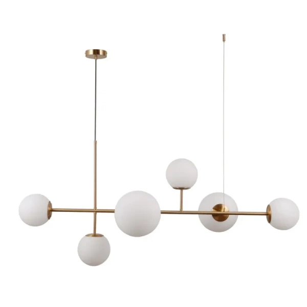 Lampa wisząca Vailante szer. 115cm 4xE14 2xE27 | miodowy