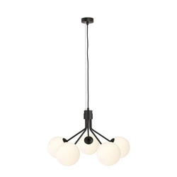 Lampa wisząca Emibig NOVA 5 Czarny/OPAL 1138/5