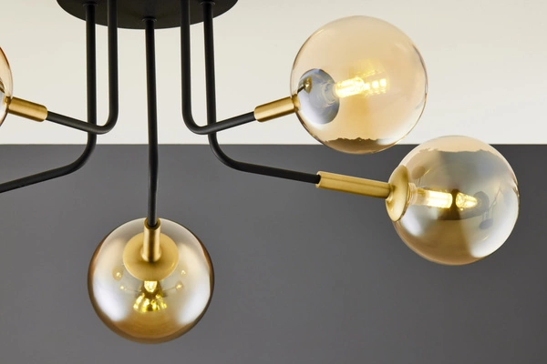 Nowoczesna Lampa sufitowa BURANO wys. 31cm 5xG9 14W IP20 | Złoty