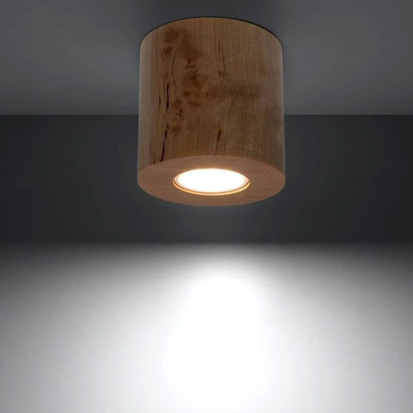 Plafon Sollux ORBIS Lampa sufitowa z drewno kolor drewno naturalne 1xGU10 LED 6W, 3000K, SL.0492