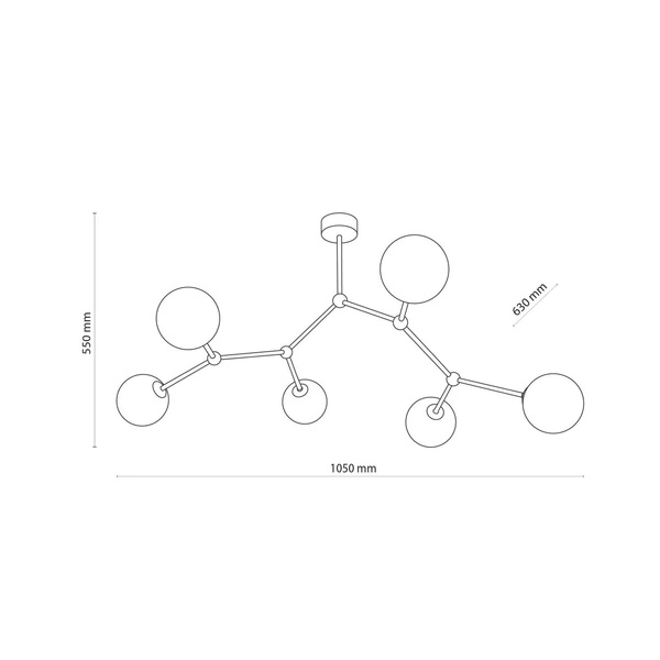 FAIRY BLACK LAMPA SUFITOWA 6 PŁ 4856