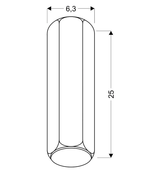 Lampa sufitowa 6-kątna TUBA 2282800, biała, 1x15W GU10