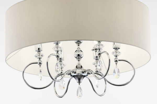 Klasyczna Lampa wisząca ELBA wys. 90cm 6xE27 15W IP20 | chrom połysk