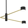 Lampa sufitowa CROSS, MLP8419, czarny/złoty, 4x11W GX53