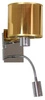 Kinkiet SYLWANA 21-29287 chrom/złoty 1x40W E14 + 3W LED, barwa ciepła 3000K, z wyłącznikiem