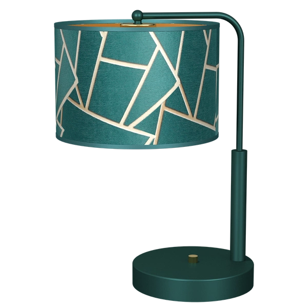 Lampka stołowa/nocna ZIGGY GREEN, MLP7581, butelkowa zieleń/złoty, 1x60W E27