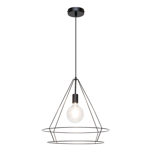 Lampa wisząca Casa Triango 1xE27 Max.60W Czarny metal/czarny kabel PVC 17749104