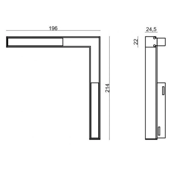Oprawa pasek LED kąt ostry MultiLINE STRIPE C 24W 4000K 120st | biały
