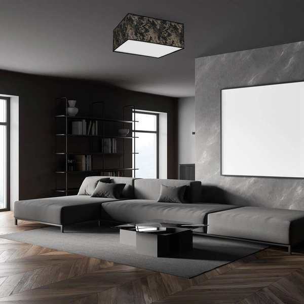 Lampa sufitowa SATINO, 50cm, czarny/złoty, 3x60W E27, MLP7315