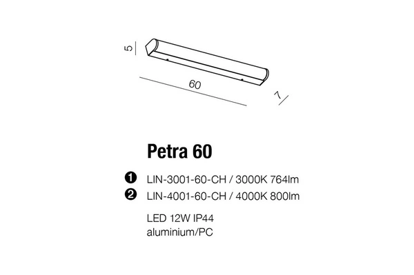 Azzardo PETRA 60 3000 CHROME 2472