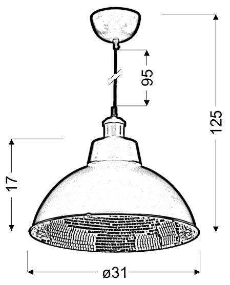 Lampa wisząca SCRIMI 31-56658 czarna 1x60W E27