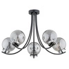 Lampa sufitowa ALFA DORA CZARNA 5xE14 62cm | 62150