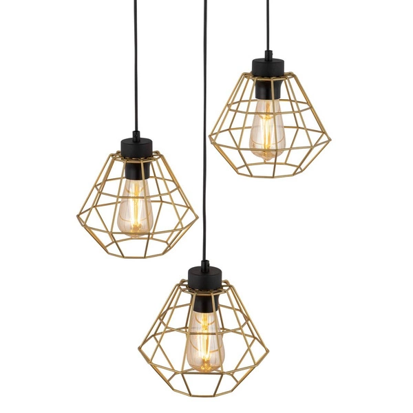 DIAMOND GOLD LAMPA WISZĄCA 3 PŁ 4451