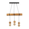 Trabo Pino Lampa Wisząca 3xE27 Max.60W Sosna Bejcowana/Czarny PCV/Czarny 68315351