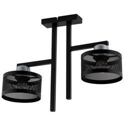 Nowoczesna lampa sufitowa OFF 2 PLAFON czarny/srebrny 32140