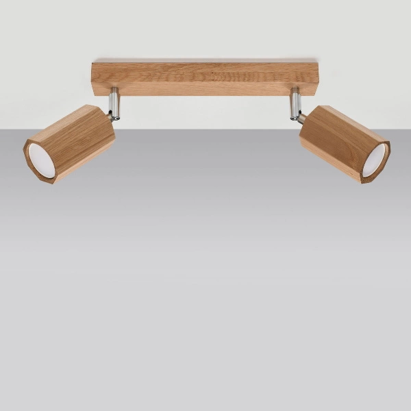 Nowoczesny Plafon ZEKE 2 dąb SL.1029-0