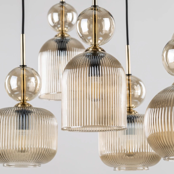 SOPHIA COGNAC LAMPA WISZACA 5XE14