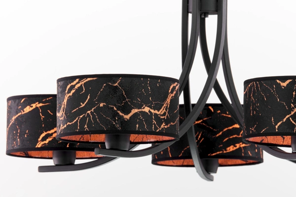 Klasyczny Żyrandol ARTHUR wys. 71cm 5xE27 15W IP20 | czarny