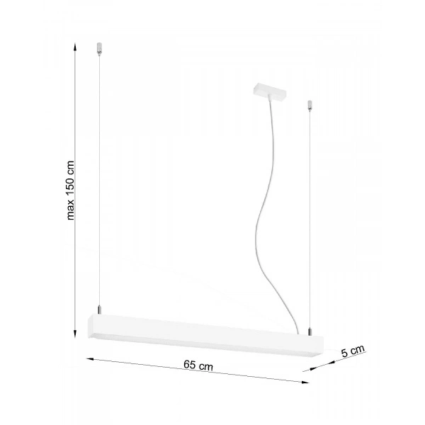 Lampa wisząca PINNE 650 BIAŁA 22W barwa ciepła 3000K TH.029