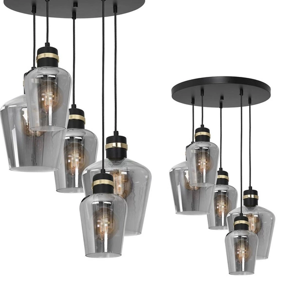 Lampa wisząca koło RICHMOND BLACK / GOLD MLP6542