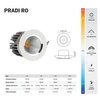 Oprawa wpuszczana oczko PRADI RO 6W neutralna 4000K biały śr. 5,8cm