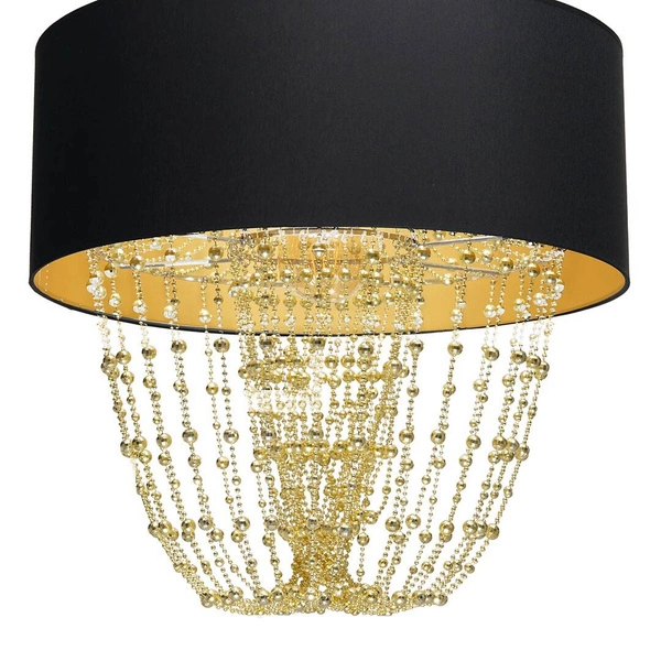 Nowoczesna lampa wisząca ALMERIA BLACK/GOLD 1xE27 MLP6442