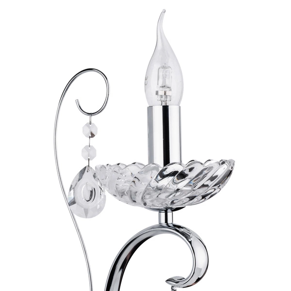 Alessa Kinkiet 1xE14 Max.40W Chromowany Metal/Przezroczyste Szkło 9014128