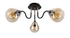 Lampa sufitowa UNICA, 33-00880, czarno-złota z dymionymi kloszami, 3x40W E27