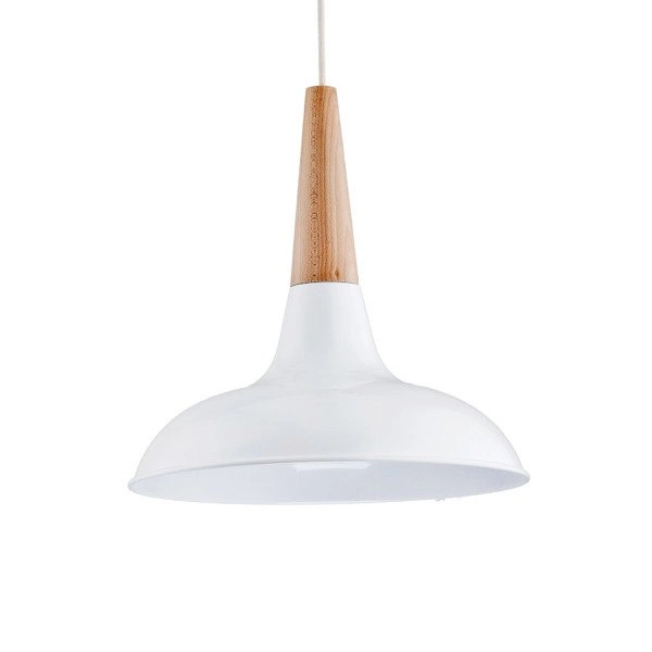 Lampa wisząca ALFA DORO BIAŁA 1xE27 40cm | 60005