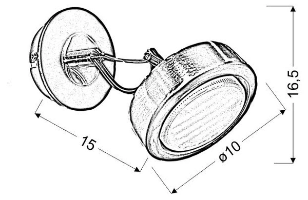 Kinkiet EARTH 91-15788 satyna/venge 1xGX53 energooszczędna