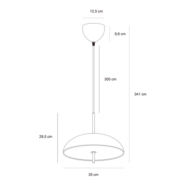 Lampa wisząca VERSALE E27 40W Metal | Czarny