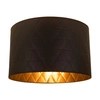 Abażur Cylinder E27 H30 Czarny materiał syntetyczny z folią miedzianą A0734