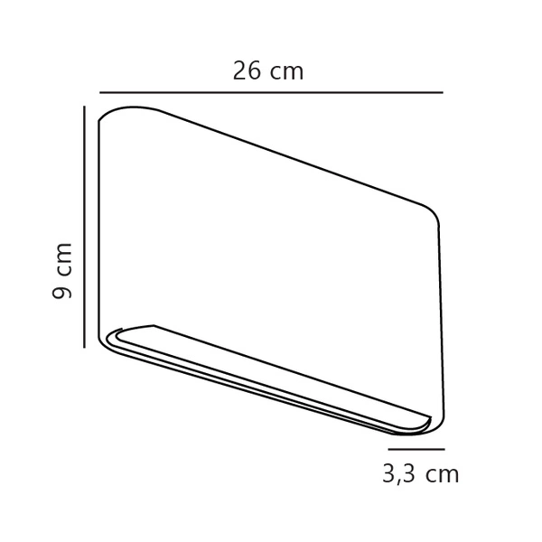Kinkiet KINVER LED 3000K Biała ciepła Aluminium | Czarny