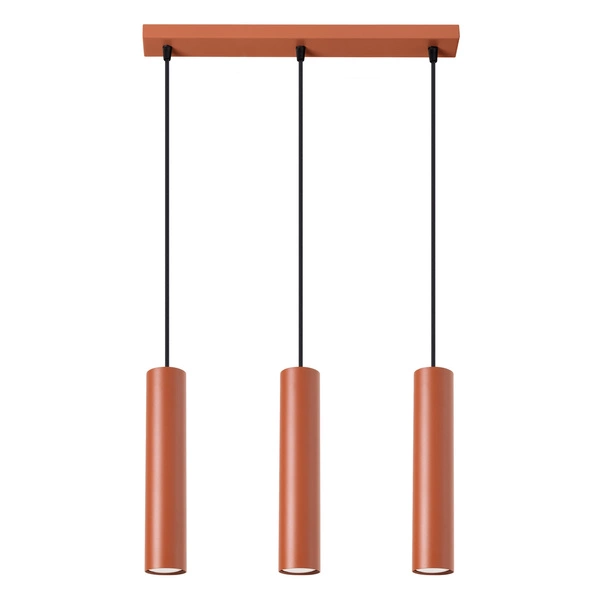 Lampa wisząca LAGOS 3L ochra czerwona