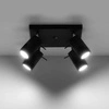 Plafon RING 4 punktowy Stal kolor czarny 12W LED, SL.0094