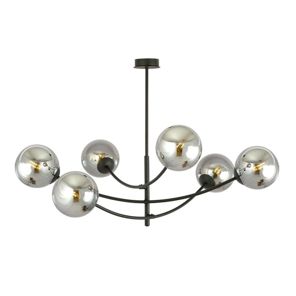 Lampa sufitowa Emibig HUNTER 6 Czarny/GRAFIT 1100/6