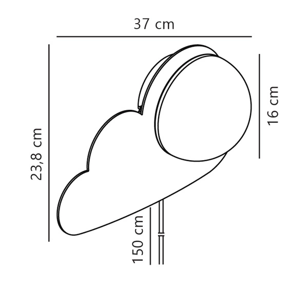 Kinkiet SKYKUCLOUD E14 25W Plastik | Biały