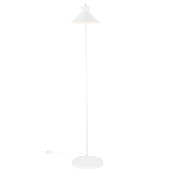 Lampa stojąca DIAL E27 40W Metal | Biały